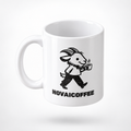 Taza de cerámica blanca Novaicoffee