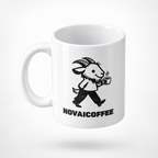 Taza de cerámica blanca Novaicoffee